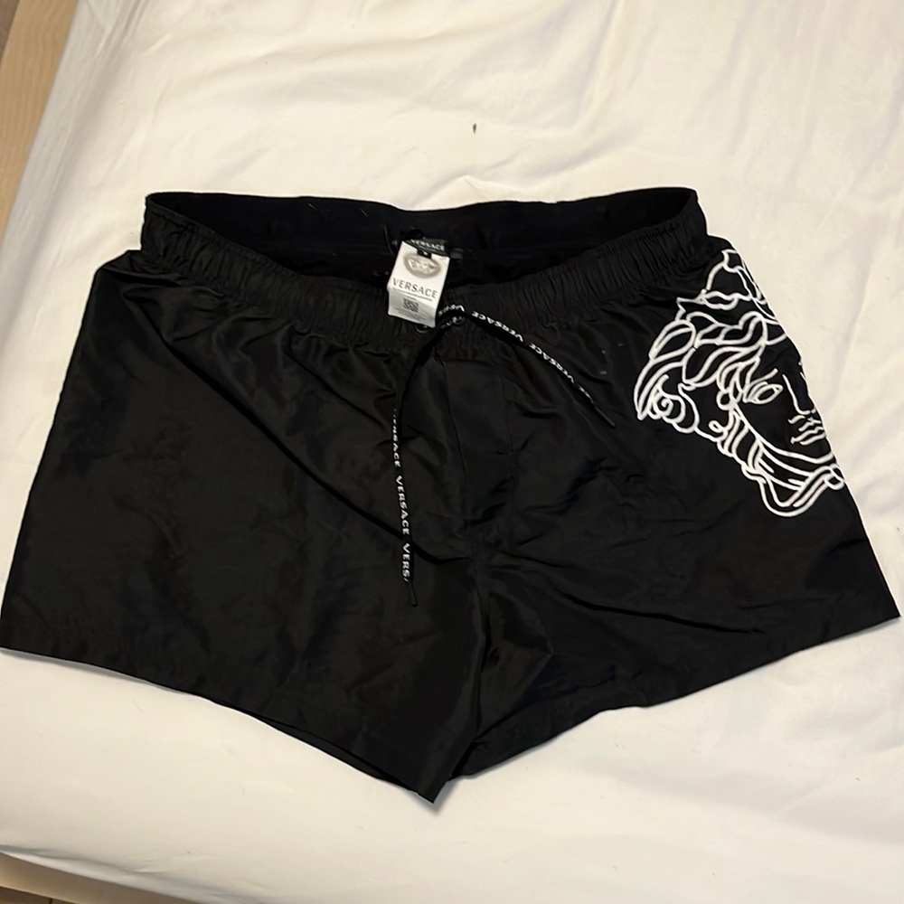 Versace mens bathing trunk (size 7) black w/ head of Medusa